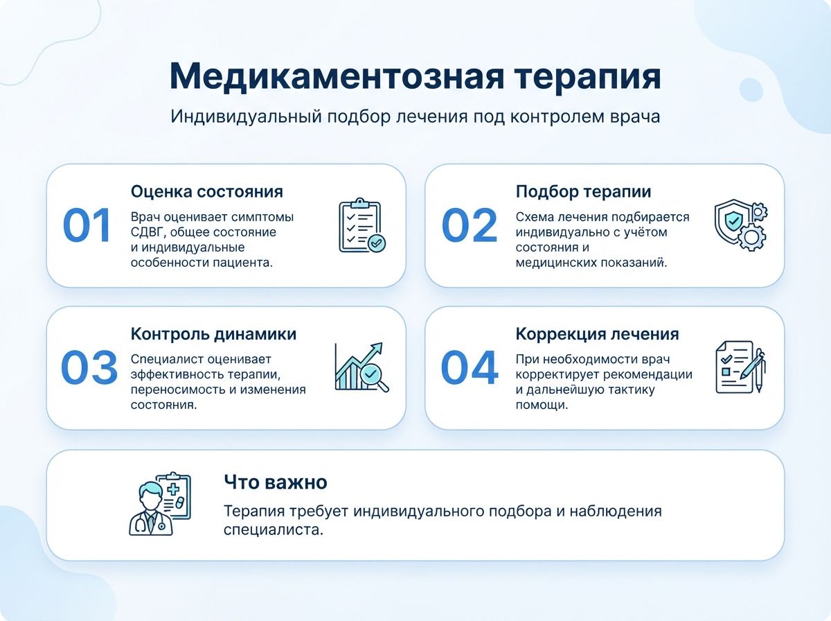 Лечение СДВГ в Кимрах у детей и взрослыхинфографика